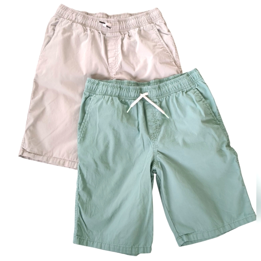 Set of 2 Big Boys Cat & Jack Pull On Drawstring Shorts (Size L 12/14)